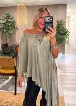 Load image into Gallery viewer, Metallic fashion cape top for women
