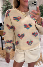 Load image into Gallery viewer, Knit hearts sweater
