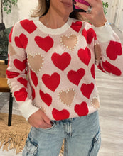 Cargar imagen en el visor de la galería, Pearls &amp; hearts sweater
