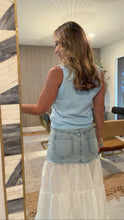 Load image into Gallery viewer, Maxi denim mix skirt
