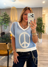 Load image into Gallery viewer, Peace crochet top
