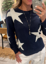 Load image into Gallery viewer, Stars navy sweater
