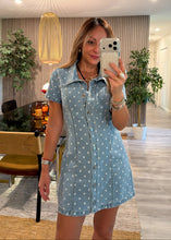 Cargar imagen en el visor de la galería, Denim elegant dots dress
