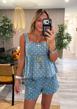 Load image into Gallery viewer, Polka daily denim 2 pcs set
