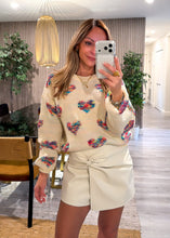 Load image into Gallery viewer, Knit hearts sweater
