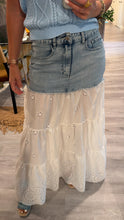 Load image into Gallery viewer, Maxi denim mix skirt

