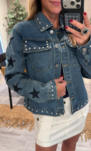 Load image into Gallery viewer, Stars denim fashion jacket
