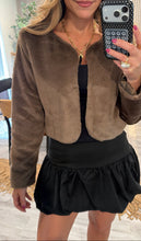 Load image into Gallery viewer, Cozy fluffy cropped coat
