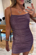 Cargar imagen en el visor de la galería, Sparkling ruched dress
