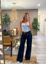 Load image into Gallery viewer, Asymmetrical dark jeans
