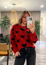 Load image into Gallery viewer, Valentines 26 red sweater
