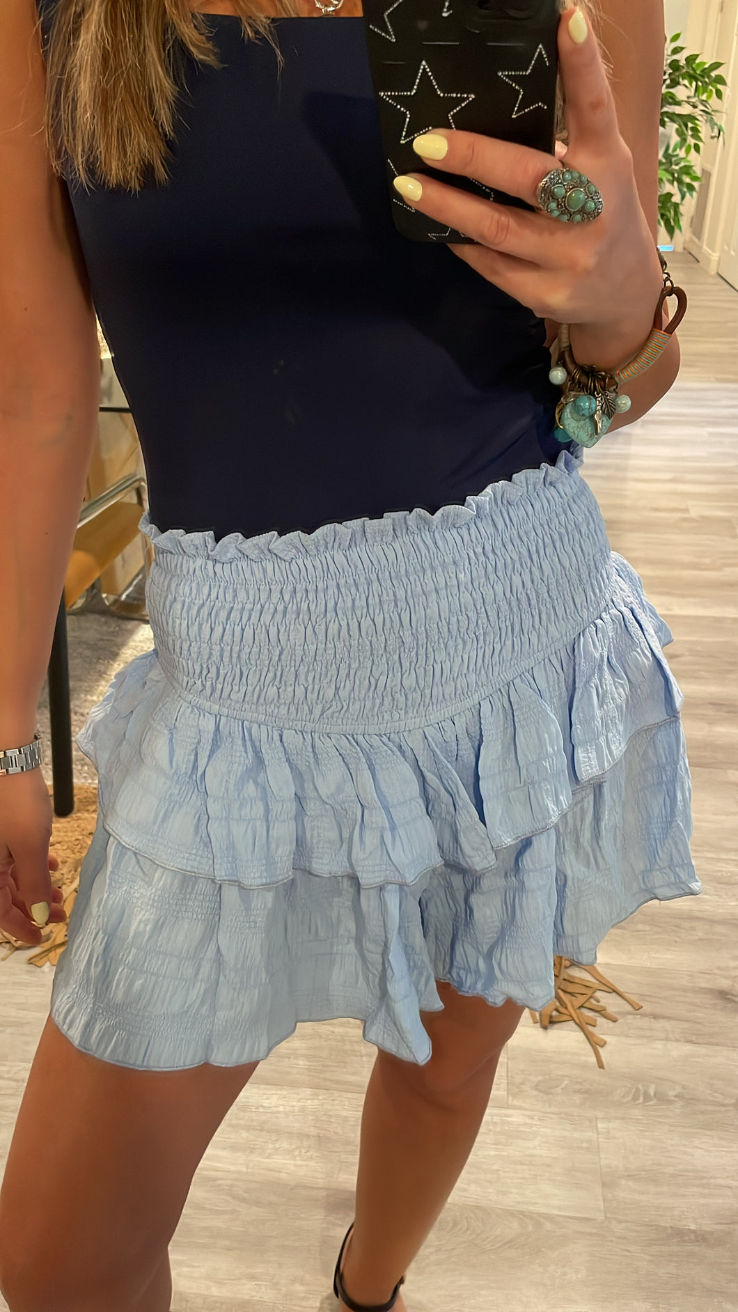 Shirred skort
