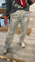 Load image into Gallery viewer, Silver metallic jean
