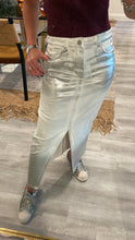 Load image into Gallery viewer, Metallic white and silver skirt
