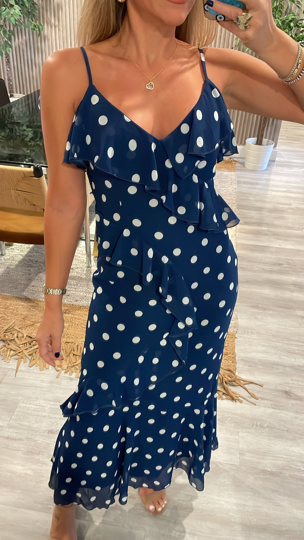 Ruffle monaco dress