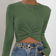 Load image into Gallery viewer, Cropped knit sweater

