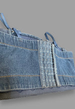 Load image into Gallery viewer, Shiny denim corset
