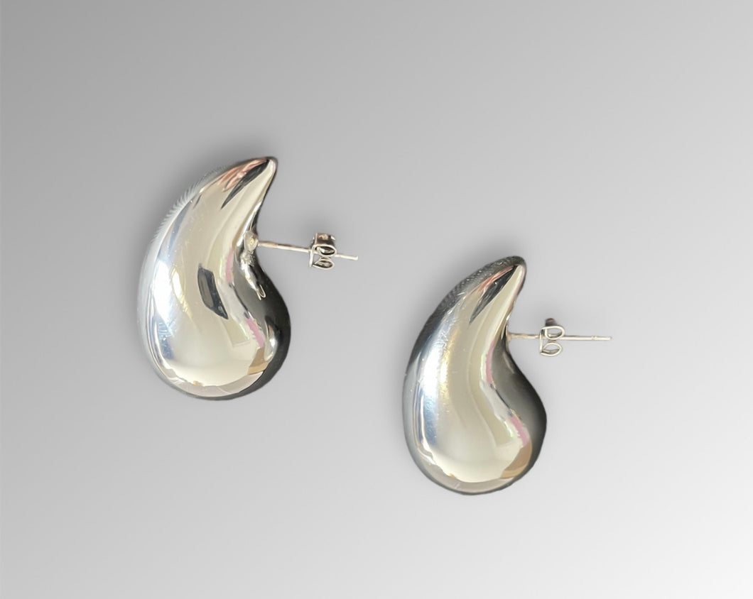 Silver drop earrings