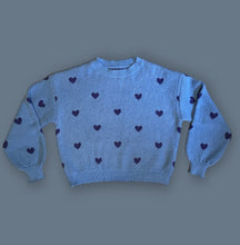 Load image into Gallery viewer, Blue hearts sweater

