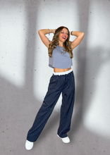 Load image into Gallery viewer, Navy stripped pants
