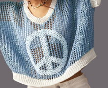 Load image into Gallery viewer, Peace crochet top
