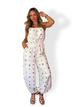 Load image into Gallery viewer, Shells and sea stars print jumpsuits 100% cotton for women
