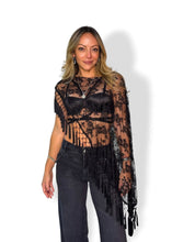 Load image into Gallery viewer, Asymmetric floral lace cape
