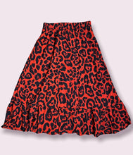 Load image into Gallery viewer, Red leopard skirt
