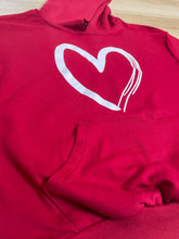 Load image into Gallery viewer, Girls heart print hoodie
