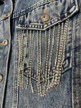 Load image into Gallery viewer, Fringe jean jacket
