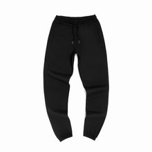 Load image into Gallery viewer, Our black pant ultra soft cotton fleece with cozy brushed interior is very comfortable and high quality. - 400% Heavyweight GOTS Organic Cotton with brushed interior. - 100% GOTS Organic Cotton body. - 100% GOTS Organic Cotton double-folded flat knit cotton ribbing.
